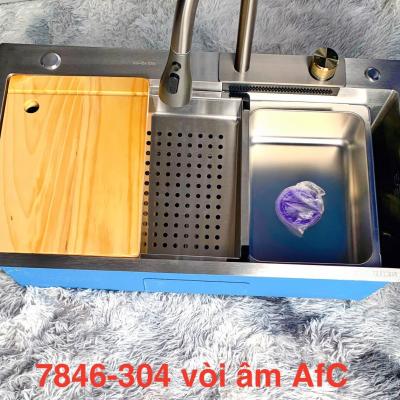 Chậu rửa bát 1 hố thông có kèm vòi với đa chức năng hiệu Maxxa Luxury
